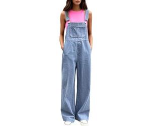 Générique Salopette Jean Femme Pantalons Chic Vêtement Fluide Ample Salopettes Combinaison Grande Taille Jumpsuit Sarouel Patte D'Elephant Ete Combinaisons Été Combishort