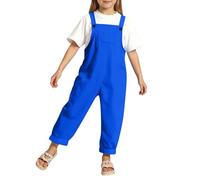 Générique Salopette Pantalon Unie, Combinaison Bretelles Enfant 3-14 Ans Mignonne Mixte, Tenue Confortable pour L'école Et Les Loisirs