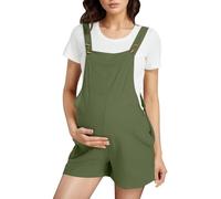 Générique Salopette pour Femme Enceinte Combinaison Ample Grossesse Jumpsuit Chic Décontractée Combinaison de maternité Bretelles réglables Combinaison d'été décontractée sans manches
