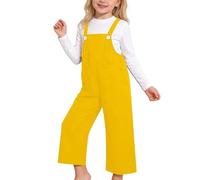 Générique Salopettes de spectacle pour filles, pantalons à bretelles mignons pour enfants, pour la danse, la chorale et les costumes. (Yellow, 8-9 Years)