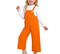 Générique Salopettes de spectacle pour filles, pantalons à bretelles mignons pour enfants, pour la danse, la chorale et les costumes. (Orange, 11-12 Years)