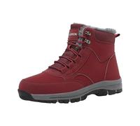 Générique Same Velvet Warm Slip Modische Schneestiefel für Männer und Frauen Talonnette Grandissante 2 Cm (Red, 40)