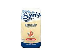 Générique Samia Semoule de Blé Moyenne 1kg - Tradition Orientale Gourmande et Nutritive - Saveurs Exotiques d'Epicerie Salée - Le Lot De 4