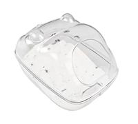 Générique Sand Box Hamster,Bathing Box for Hamsters | 5.67x4.06x3.82 inches Clear Chinchilla Sand Bath Bathtub, Gerbil Body Cleaning Container for Small Animals