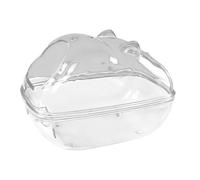 Générique Sand Box Hamster,Bathing Box for Hamsters | 5.67x4.06x3.82 inches Clear Chinchilla Sand Bath Bathtub, Gerbil Body Cleaning Container for Small Animals