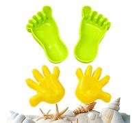 Générique Sand Mold Beach Toy Set | Travel-Friendly Interaction Activity | Footprint Handprint Sand Sculpting Toy | for Boys Girls Preschoolers Family Park Backyard Party Kindergarten