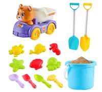 Générique Sand Play, Beach Builder Kit, 14 Pieces Sand Play with Set, Durable Polymer Sandbox Kit, Colorful Castle with Design, Outdoor Backyard Birthday Home, Educational Learning Fun Set