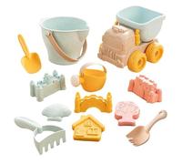 Générique Sand Play Kit - Beach Toys Set, Outdoor Fun with Bucket Play, Water Filled Forms, Castle Build Tools, Travel Ready Pack for Backyard Playground Beachside Creative Sand Exploration Activity