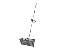 Générique Sand Sifter Multifonction avec Poignée Confortable Râteau à Sable Large Panier Scooper Métallique pour Plage et Litière Matière Acier Carbone Adapté A, Noir