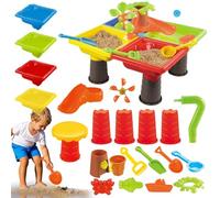 Générique Sand Table, Kids Playset, 17.72x17.72x13.78 inches Sensory Station, Interactive Activity, Water-Compatible Construction, Ideal for Backyard, Garden, Poolside, Camping Fun