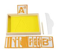 Générique Sand Trays Writing - Wooden, Sand Tray Box With Pen And Cards Learning Tool | Foster CreativitySand Box Toys For Classroom, Preschool Learning Activities For Kids Ages 3+