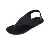 Générique Sandale Confort Femme Chaussures Reflexologie Pantoufles Confortable Léger Basket Running Sabot Bois Bohême Bout Ouvert Sandales Avec Talon Bloc Taille:36-44 Eu