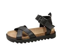 Générique Sandale Cuir Femme Mode Bout Ouvert Compensées Plateforme Pantoufles Premium Orthopédiques Yoga Mat Elégantes Léger Slip on Plage Flip Flops Avec Comfortable Arch Support Chaussures Femme