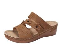 Générique Sandale Femme Confortable Ete Chaussures De Marche À Plateforme Chaussons Été Pantoufles Homme Basket Sabot Jardin Sandales Piscine Confort Chic Sneakers Legere (Brun,39)