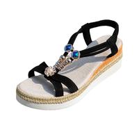 Générique Sandale Femme Confortable Sandales Plates Sandales Compensées Pour Femme Classiques a Plateforme Tongs Ouvertes Décontractées Bohèmes Tong Compensées Et Mules Pour Femmes