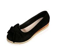 Générique Sandale Femme Orthopédiques Compensée Été Sandales Confortable Décontracté Sandales Nœud Papillon Bout Fermé Plateforme Chaussures Antidérapantes Respirantes Chaussure À Enfiler