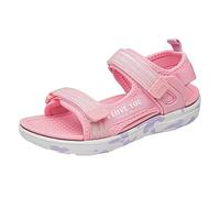 Générique Sandale Fille 26 Sandales Fille Été Fleur Princesse Orthopédique Chaussures Confortables pour Enfant Intérieur Extérieur Piscine Plage Sport Bout Édition Coréenne Rose ,5-Rose,31