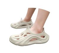 Générique Sandale Plage Homme, Sandales de plage unisexes décontractées Flops Hollow pour couples, chaussures de pluie pour hommes
