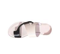 Générique Sandale Plate Femme Confortable Sandales Noires Sandales Plates Décontractées D'Été pour Femmes,Lanières,Anneau 'Orteil,Clip,Claquettes Légères,Chaussures Orthopédiques Femme (Bk2,38)