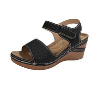 Générique Sandale Plate Sandales Compensées Femme Été Vadrouille Cool Brodée À Fond Épais Pour Femmes Sandales Sport Femme Avec Scratch Été Chaussures De Confortable Pour Extérieur Plage