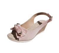 Générique Sandale Sandales décontractées confortables pour femmes,idéales pour les vacances d'été à la plage,la marche,avec talon moyen,chaussures à enfiler bout ouvert et tendance