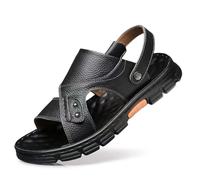 Générique Sandales à deux brides pour homme respirantes, Modèle confortable décontracté pour la plage, Chaussures légères avec semelle stable et antidérapante, Pour été, balades et sorties en famille