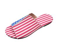 Générique Sandales À Lanières Décontractées Femme Été Non-Slip Confortables Nu-Pieds Épaisses Mules Cuir Mode Pantoufles Chaussures Mode(Red, 40)
