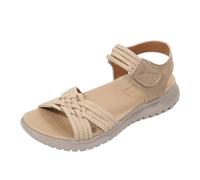 Générique Sandales à plateforme sportives légères avec brides réglables fermeture scratch pour plage marche (Khaki, 41)