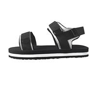 Générique Sandales Blanches Femme Pieds Larges Chaussure Été Plate Sandales Plates Chaussures Épaisses Décontractées Dames Femmes Couleur Semelle Orteil pour Sandale Femme Ete (Black,42)