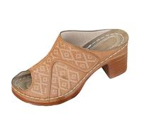 Générique Sandales bout ouvert tendance et décontractées pour femmes, une bride, couleur unie, style plage Escarpin Sexy (Brown, 37)