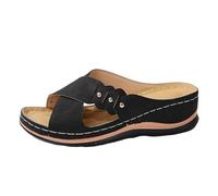 Générique Sandales Compensées Femme Bohême Confortables Orthopedique Bout Ouvert Compensées Fleur Creuse Chaussures Ete Confort Chic Nu Pieds Semelle Confortable Chaussure Antidérapant De Plage