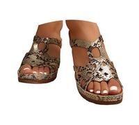 Générique Sandales Compensees Femme Confortable Mules Été Plateforme Bout Ouvert Rome Chaussures Vintage Pantoufles Sandales Noires Femme Et Mules Pour Sandale Orthopedique Chaussure Compensee Ete