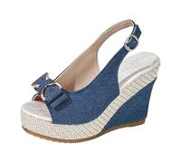 Générique Sandales Compensees Femme Confortable Mules Été Plateforme Bout Ouvert Rome Chaussures Vintage Pantoufles Chaussure Femme Confortable Et Elegante Chaussons Ete Sandales Chaussure Été