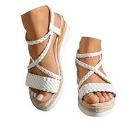 Générique Sandales Compensees Femme Confortable Mules Été Plateforme Bout Ouvert Rome Chaussures Vintage Pantoufles Chaussures D'été Femme Tongs De Plage Et Claquettes De Piscine Sandales