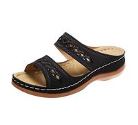 Générique Sandales Compensees Femme Confortable Mules Été Plateforme Ouvert Rome Chaussures Vintage Pantoufles Sandales Plage Femme Cfortable Premiumpour Femmes À Enfiler Avecde La Voûte Plantaire