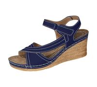 Générique Sandales Compensées Femme Confortable Sandales De Plage Chaussons Orthopédiques De Sport D'été 2026 Compensées Pour Femme Printemps Strass Été Décontracté Mode Habillée Cuir Été