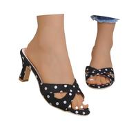 Générique Sandales Compensées Femme Été Confort Pieds Semelle Confortable Chaussures Antidérapant Chaussons de Plage Slipper Bohemia Beach Sandals Pantoufles (Black, 37)