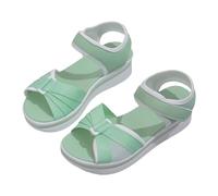 Générique Sandales Compensées Femme Été Confortable Blanches Chaussures Décontractées À Bas De Pente pour Femmes,Sandales D'Été À La pour Dames Chaussures Femme Ete Chic Sandale Plate (Green,41)