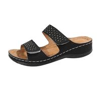 Générique Sandales Compensées Femme Été Confortable Décontracté Tongs Orthopédiques Fleur Sandales Mule Compensee Femme Été Mules Femmes Compensés Avec Ajouréeété Cfortables Pour Piscine Plage Mer