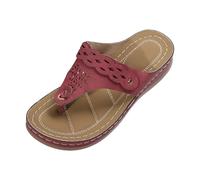 Générique Sandales CompenséEs Femme Sandales compensées avec entre-orteils pour la plage et les tenues décontractées d'été.Confortables et confortables.