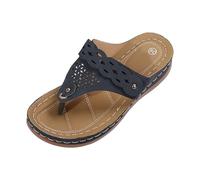 Générique Sandales CompenséEs Femme Sandales compensées avec entre-orteils pour la plage et les tenues décontractées d'été.Confortables et confortables.