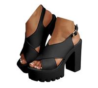 Générique Sandales Compensées Sandales Compensées Femme Été Vadrouille Cool Brodée À Fd Épais Pour Femmes Femmes Été Bohème Strass Fleurs Cuir Pu Tgs Cfortable Bout Ouvert Pour Filles Taille