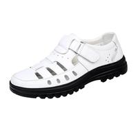 Générique Sandales confortables pour homme âgé, Modèle respirant avec fermeture scratch, Chaussures décontractées à enfiler sans effort, Pour promenades, jardin et activités extérieures