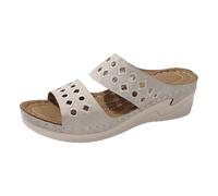 Générique Sandales confortables semelle souple pour femmes, chaussures la sandales de plage sangle creuse Pantoufle Fantaisie Hiver (White, 37)
