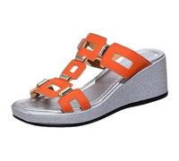 Générique Sandales De Habillé En Espadrille Sandali Piatti Donna Sandales De Larges Pour Les Femmes Plate Forme Glisse Les Orteils Ouverts Slip on Casual Summer Mules High Talons