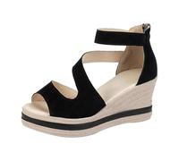 Générique Sandales D'été Avec Compensé 2026 Sandales De Plage Décontractées Pour Femme Découpe Été Printemps Habillées Occidentales Tendance Mignonnes Sexy À Compensé Tendance Women Sandals