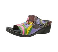 Générique Sandales D'été Avec Compensé Pantoufles Femme Confortable Sandale Compensée Femme Sandales Compensées Été Mules Femmes Compensés Avec Ajourée Tgs Été Cfortables Pour Piscine Plage Mer