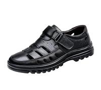 Générique Sandales d'été décontractées pour homme âgé, Modèle respirant à fermeture auto-agrippante, Chaussures confortables à semelle stable, Pour promenades, jardin et usage quotidien