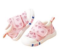 Générique Sandales d'été pour petite fille, taille 8, baskets mignonnes respirantes en filet pour apprendre à marcher, sandales à lanières collantes, pantoufles ours pour bébé