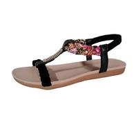 Générique Sandales d'été semelle large et grande taille pour femmes, nouvelles sandales européennes et bout ouvert, confortables élastiques Pantoufles Fantaisie Chat (43)